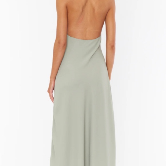 Show Me Your Mumu Jasmin Midi in Moss Green Crisp Bridesmaid Dress - Picture 2 of 2